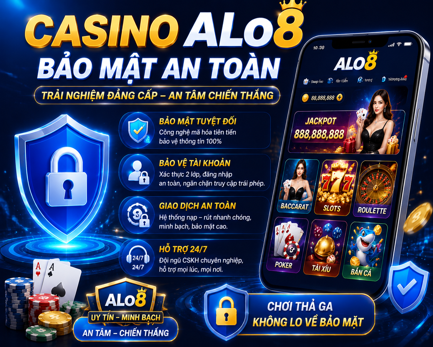 Casino ALo8 bảo mật an toàn
