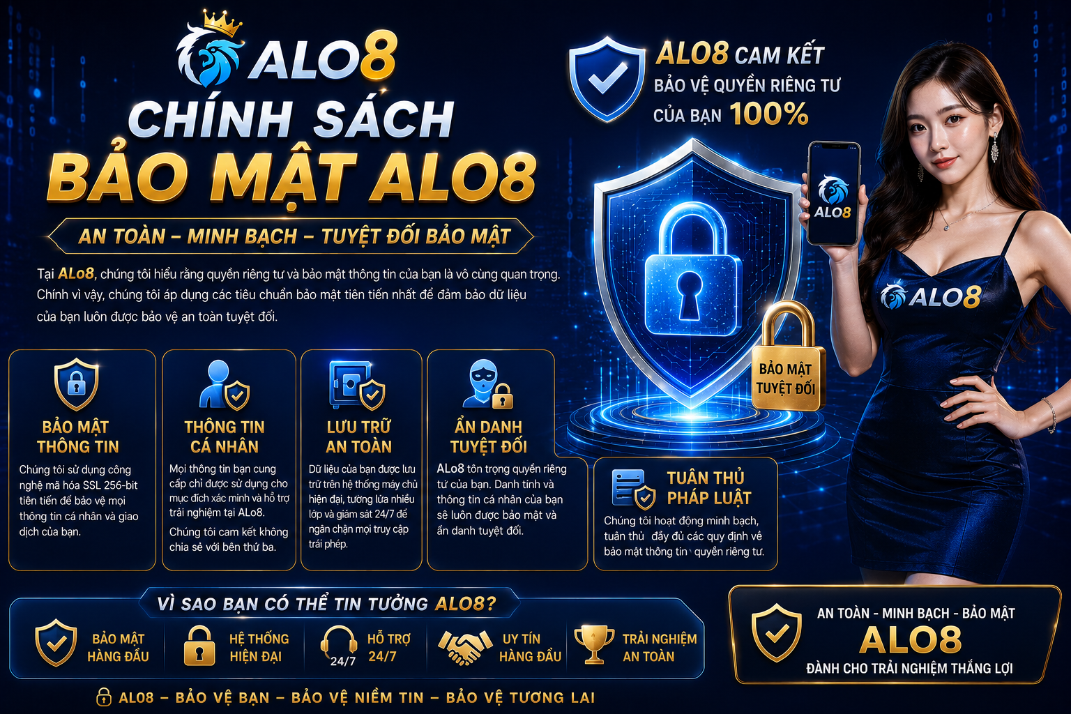 Chính Sách Bảo Mật ALo8 an toàn