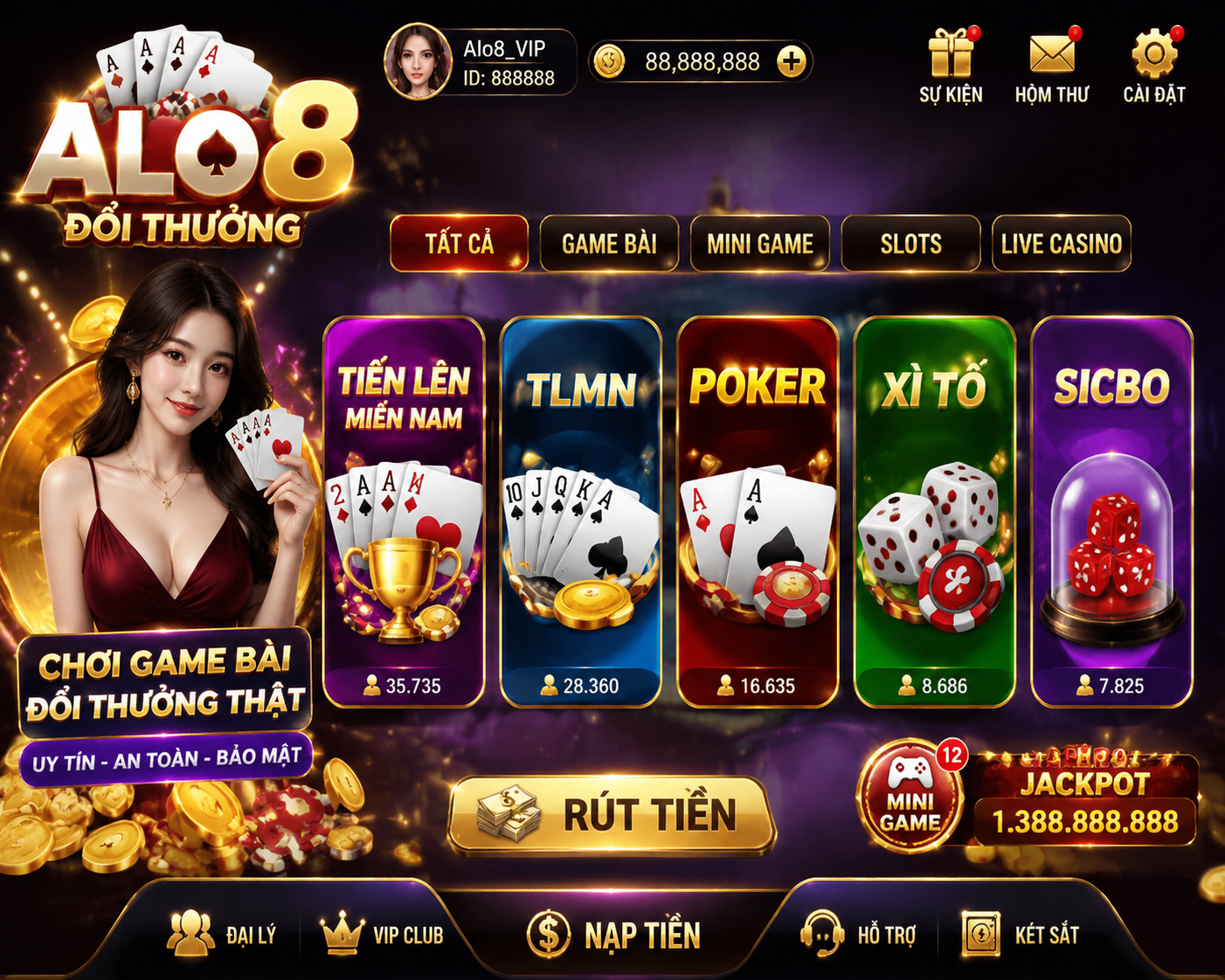 Game Bài ALo8 đổi thưởng