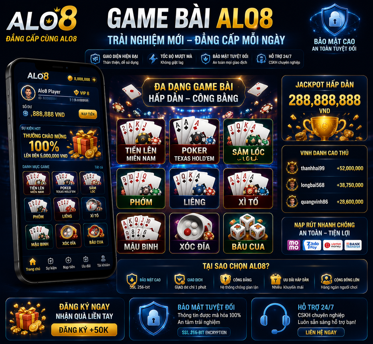 Game Bài ALo8 trải nghiệm mới