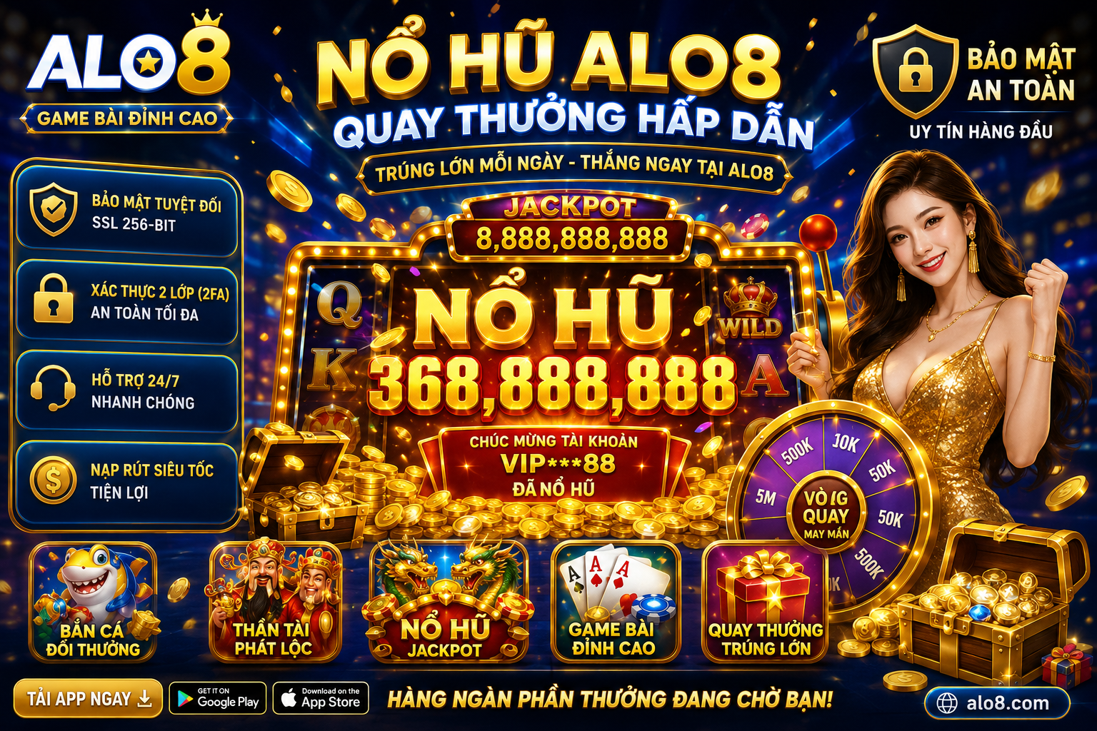 Nổ hũ alo8 quay thưởng hấp dẫn