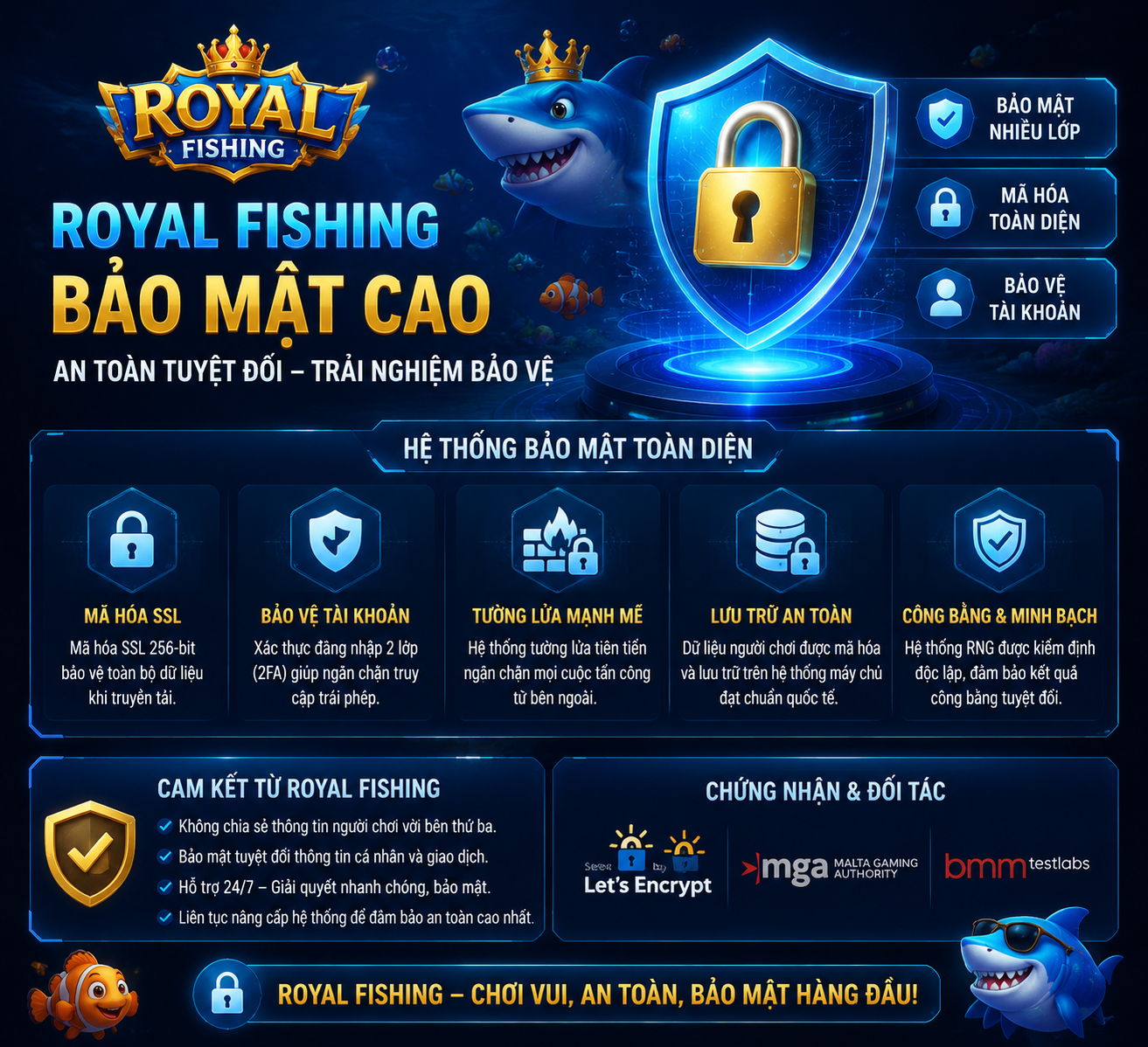 Royal Fishing bảo mật cao