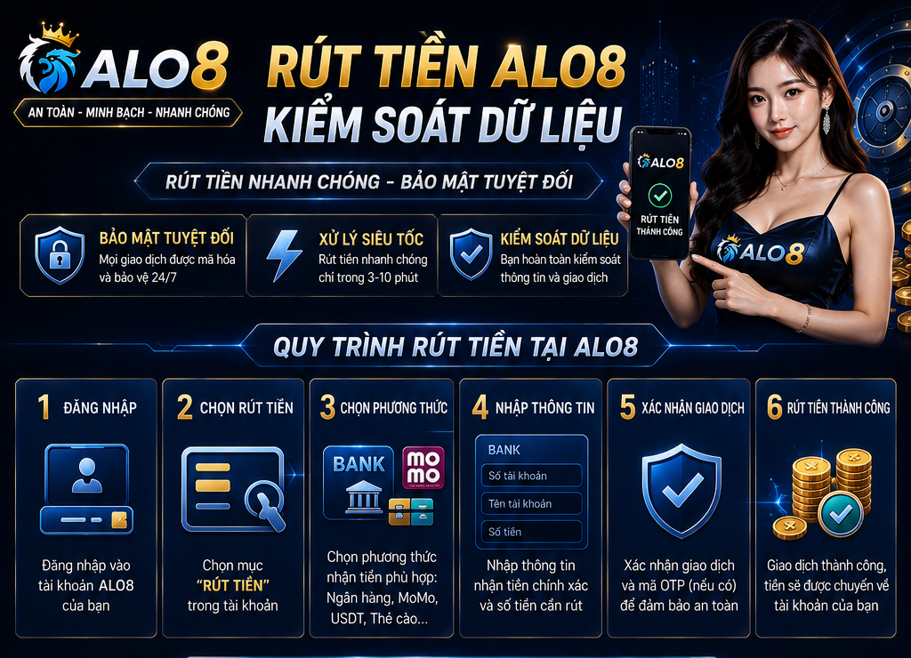 Rút Tiền ALo8 kiểm soát dữ liệu