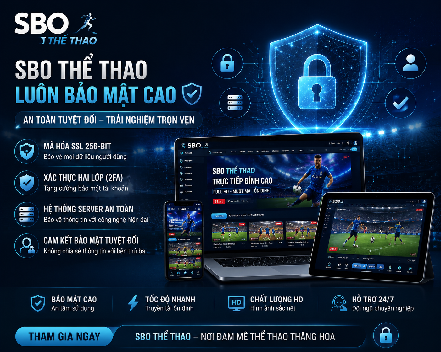 SBO Thể Thao luôn bảo mật cao