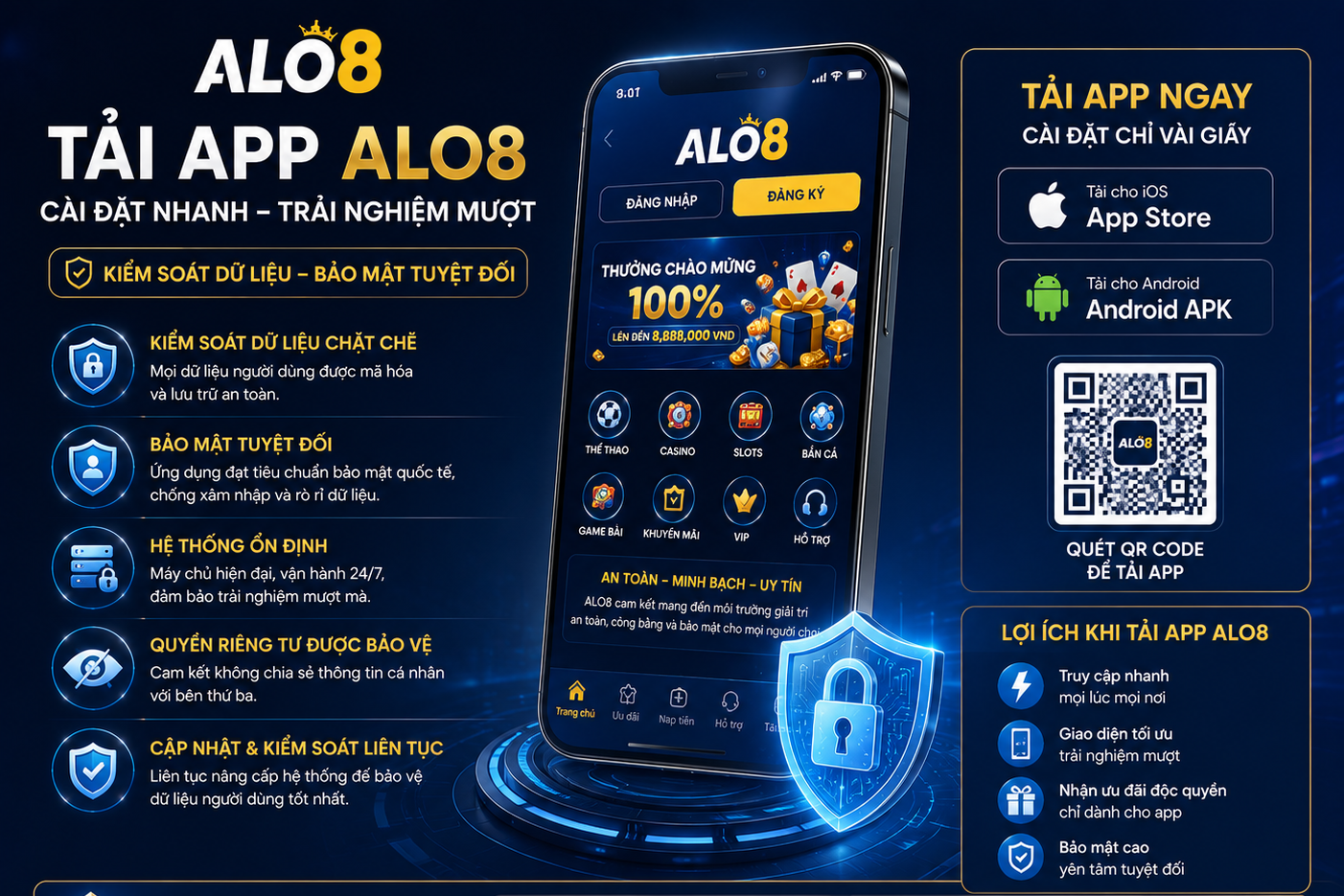 Hệ Thống Tải App ALo8 Được Tối Ưu Nhanh Chóng 