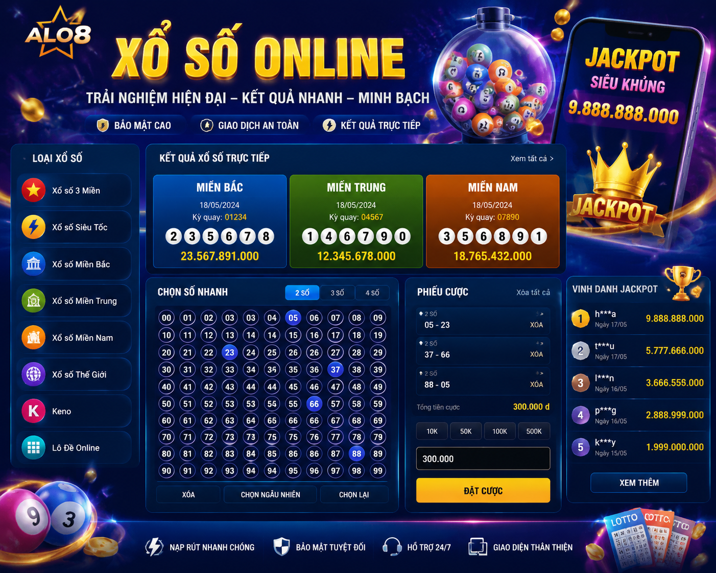 Xổ Số ALo8 trải nghiệm ổn định